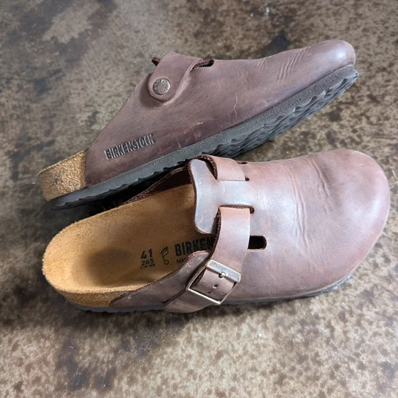 Birkenstock Boston Brown Oiled Leather Clog. Unisex Women’s 10, Men’s 8 Size 41. - Picture 4 of 7